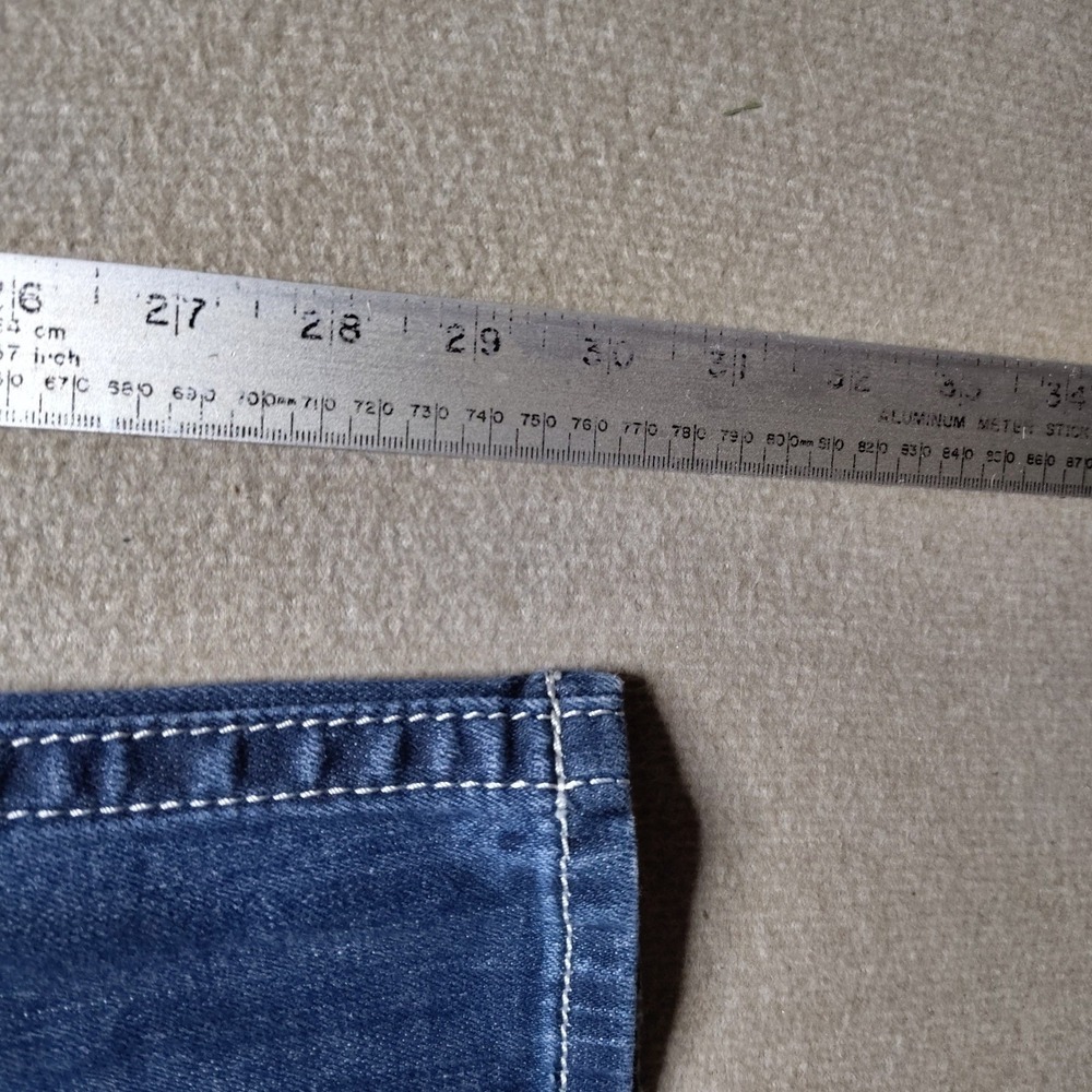 Miss Me Low Rise Crystal Skinny Jeans Womens 26 Blue Embellished Sequin - Picture 9 of 9